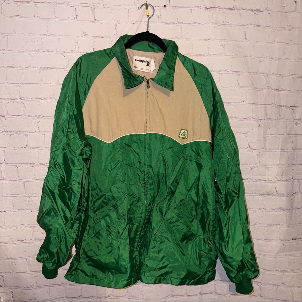 Vintage Green and Tan Lightweight Seed Jacket Size XL